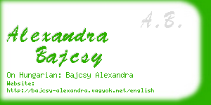 alexandra bajcsy business card